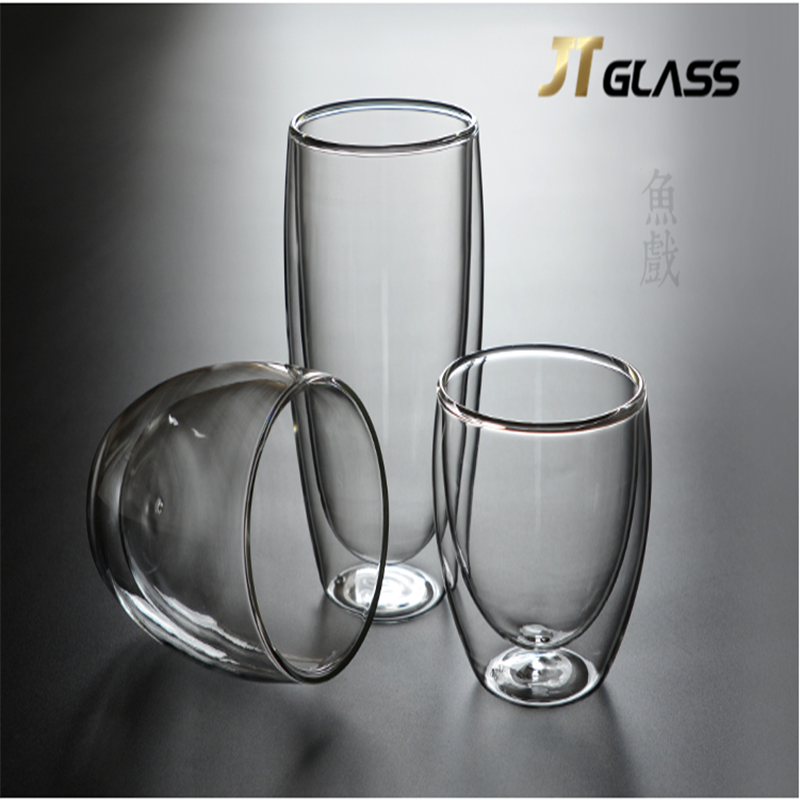 Good Quality Clear 80ml Reusable Coffee Cup Glass Borosilicate Double Wall Glass Drinking Cup 