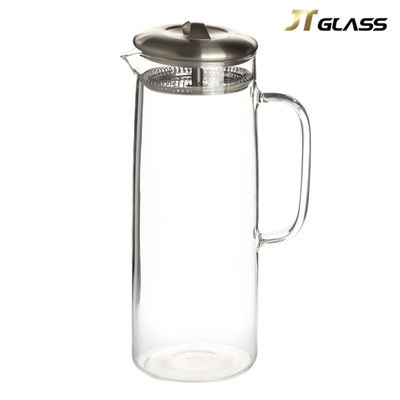 Water Bottle Glass Water Large Capacity Thick Explosion-proof Heat-resistant Cold Glass Kettle with Handle 