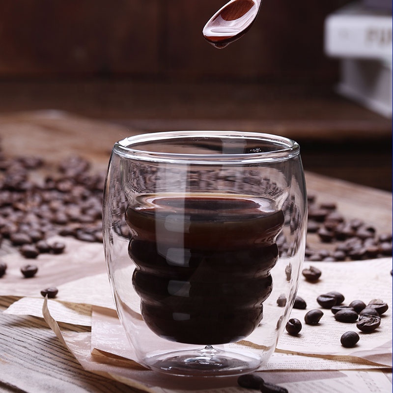 350ml Borosilicate Double Wall Thermos Glass Cups Coffee Mug Drinking Glasses Tableware Drinkware
