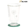 Promotional 320ml Unbreakable High Borosilicate Double Wall Glass Coffee Mug Withoout Handle 