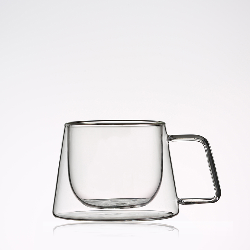Dishwasher safe coffee mug double wall glass cups