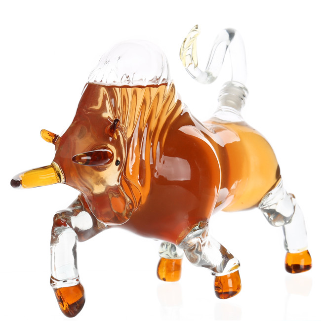  Bull Shaped Liquor Decanter Glass Decanter for Alcohol - Vodka, Rum, Bourbon, Wine, Whiskey, Tequila