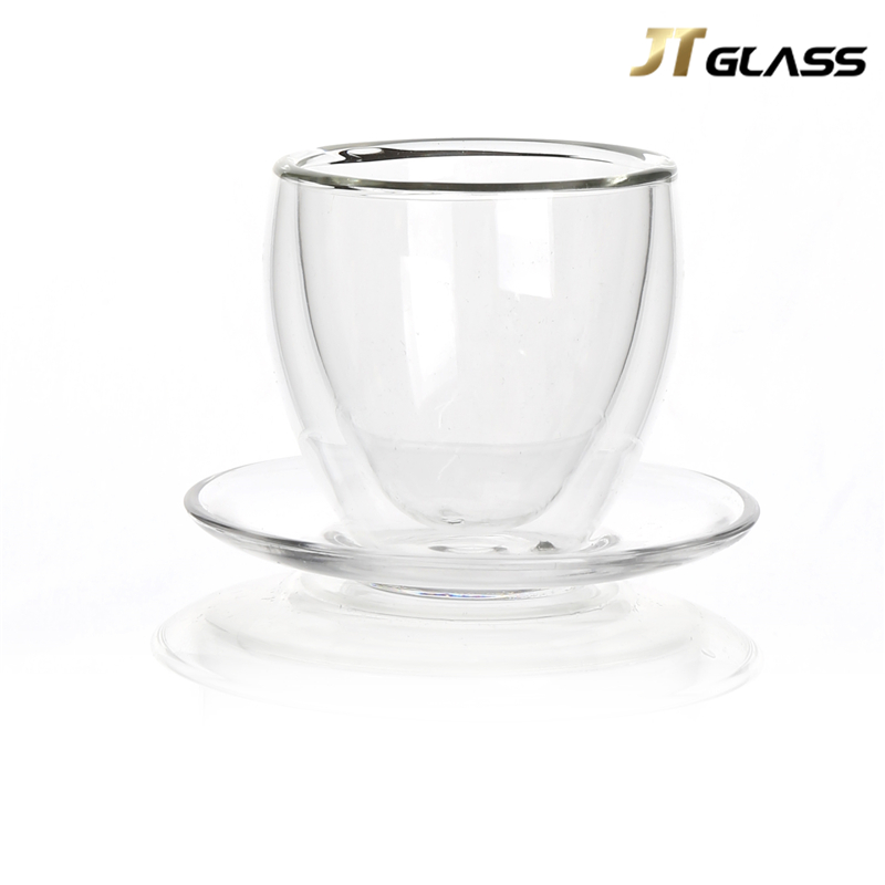 Heat-Resistance Borosilicate Glass Double Layer Glass Tea Cup Set 