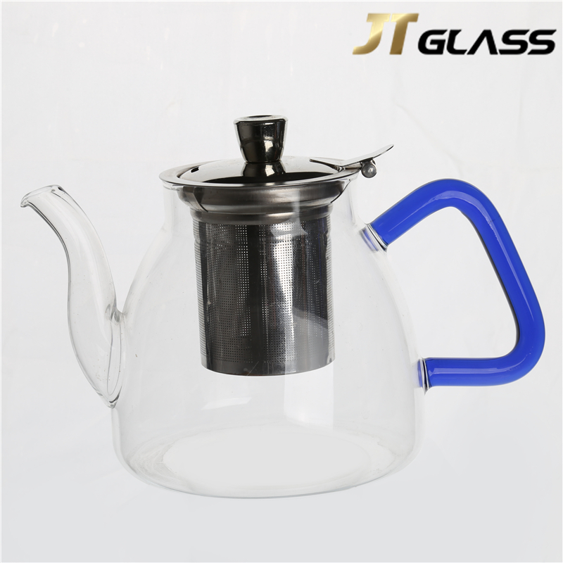 Hot Sale Heat-resistant Teapot Blue Teapot with Handle