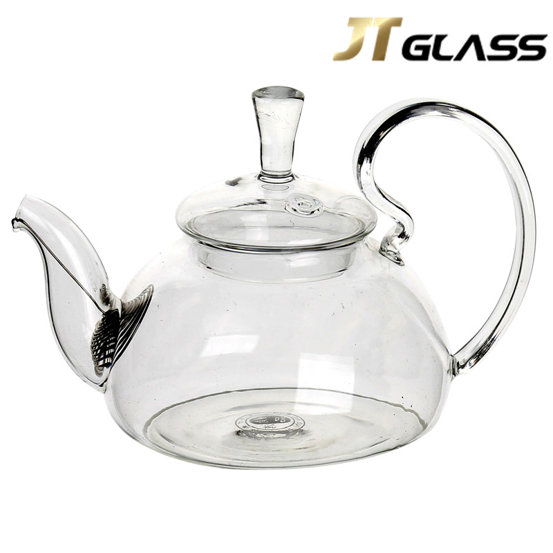 Handmade high transparent heat resistant borosilicate glass teapot with tea set