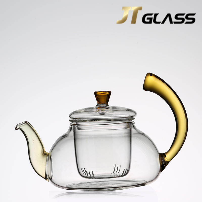 Glass Tea Pot with Infuser with Special Handle 600ML 