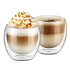 borosilicate glass 80ml handleless double wall espresso glass coffee cup