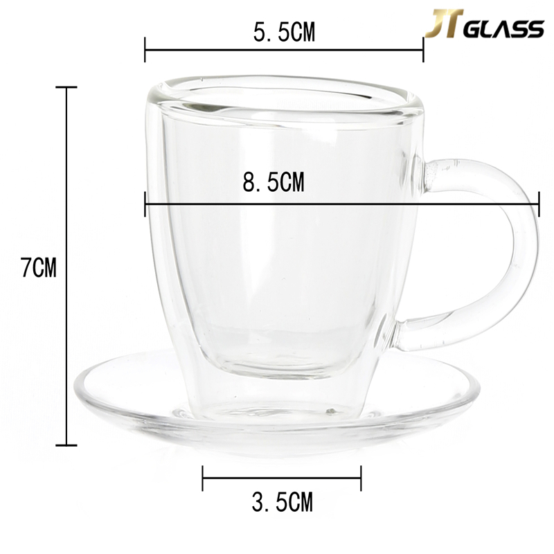 Handmade Drinking Double Wall Mug Borosilicate Coffee Glass Water Cup For Tea 