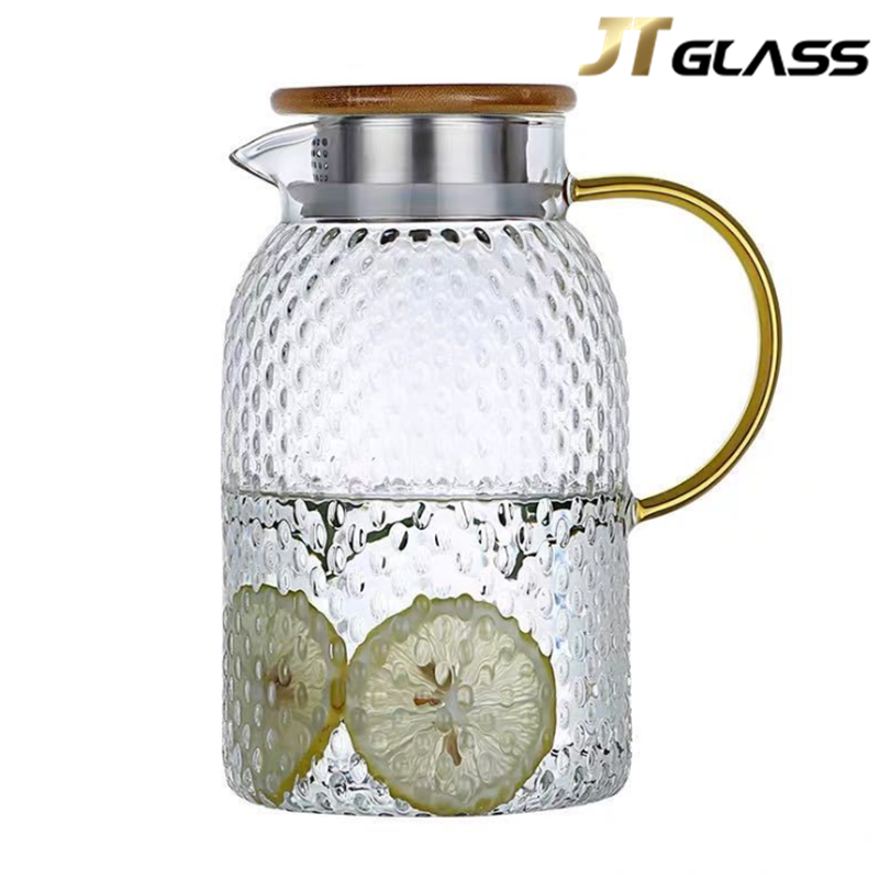 Professional Drinking Jug Glass Water Pitcher with Handle 