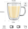 Amazon Hot Sale Thick Borosilicate Glass Coffee Cup