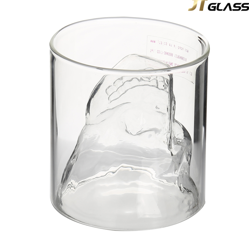 New Idea skeleton head borosilicate glass double wall thermos cup liquor cup