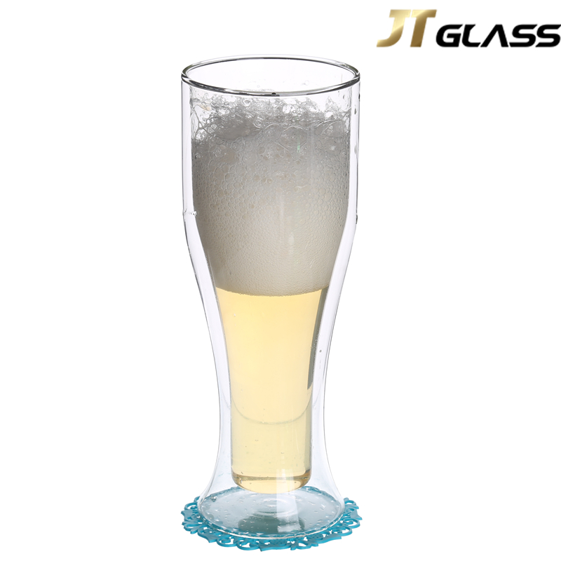 Clear Double Wall Insulated Thermo Glass Tumbler Beer cup