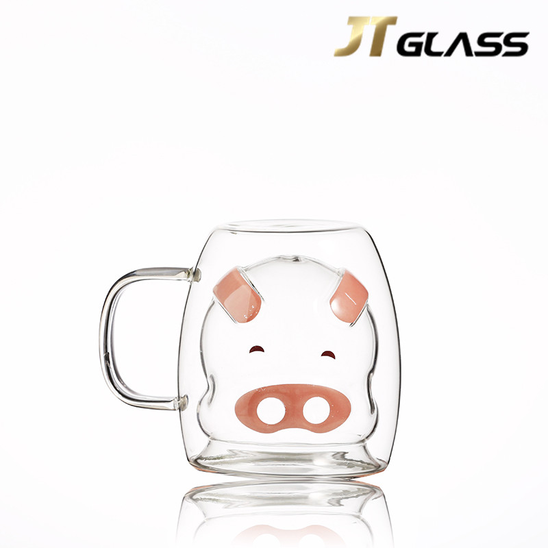 Double-layer Insulation Anti-scalding Pig Water Cup Cute Creative Bring Water Tea Cup Couple Cup 