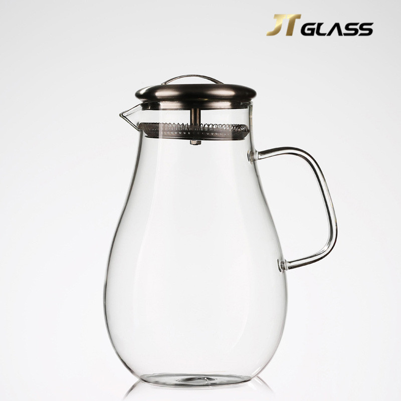 Wholesale Cold Water Jug Home Use High Borosilicate Custom Handmade Glass Jug Pot 