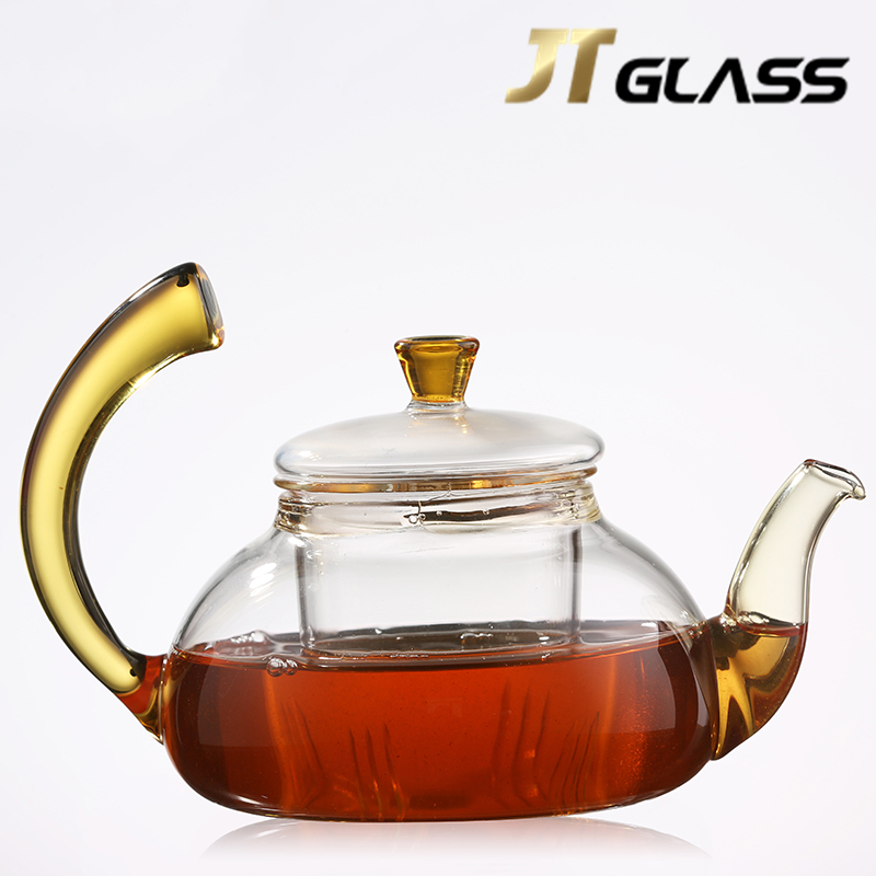 Glass Tea Pot with Infuser with Special Handle 600ML 