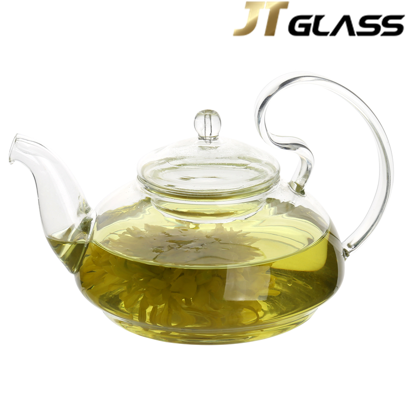 Original Imported Silver Filter Mesh 650ML Transparent Heat-resistant Glass Teapot