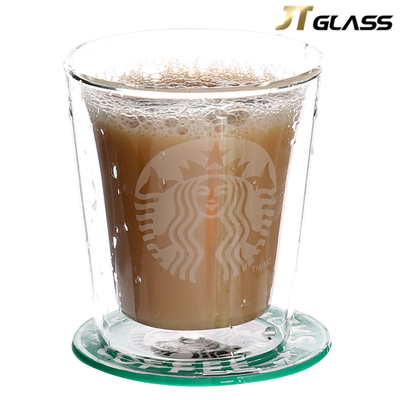 China Factory Supplier Eco-friendly 200ml Double Wall Glass Cup Coffee 