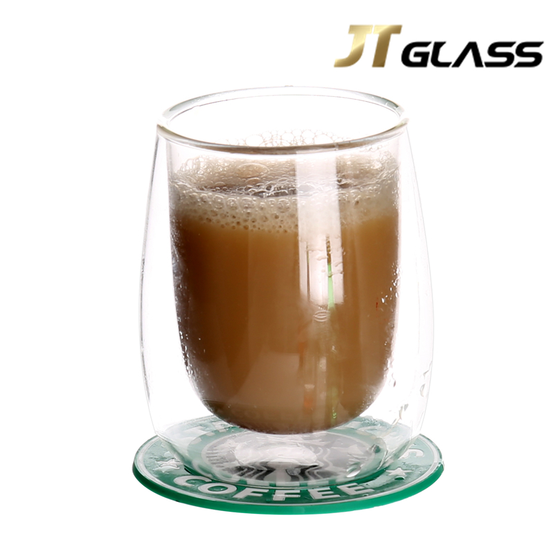 Professional Heat Resistant Coffee Mug Double Wall Borosilicate Glass Tea Espresso Cup 