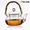 New design teapot wholesale borosilicate heat resistant glass teapot with stainless steel strainer 