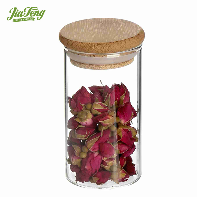 High Clear Glass Jar with Lid Food Safe