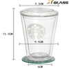 New products 400 ml glass tea cups double wall glass coffee cup double wall glass cup 