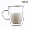 Double-Wall Insulated Glass Espresso Mugs with handle
