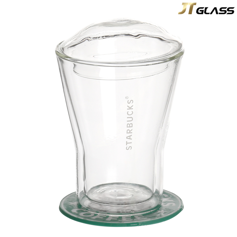 Design Coffee Cup Double Wall Cups double Wall Glass Tea Cup with Lid 