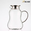 Wholesale Handmade Borosilicate Heat Resistant Drinking Glass Water Pitcher Jug with Filter Lid 